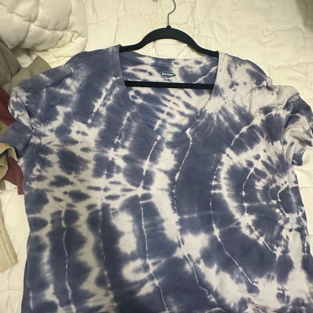Old Navy Tie-Dye Short Sleeve Tee - Blue and White